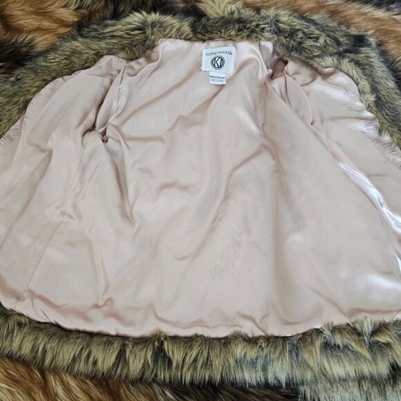 Kathy Ireland Medium Faux Coyote Fur Coat - Picture 8 of 9